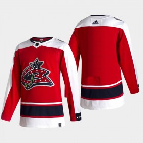 Män Ishockey Columbus Blue Jackets tröja Blank 2020-21 Reverse Retro Authentic